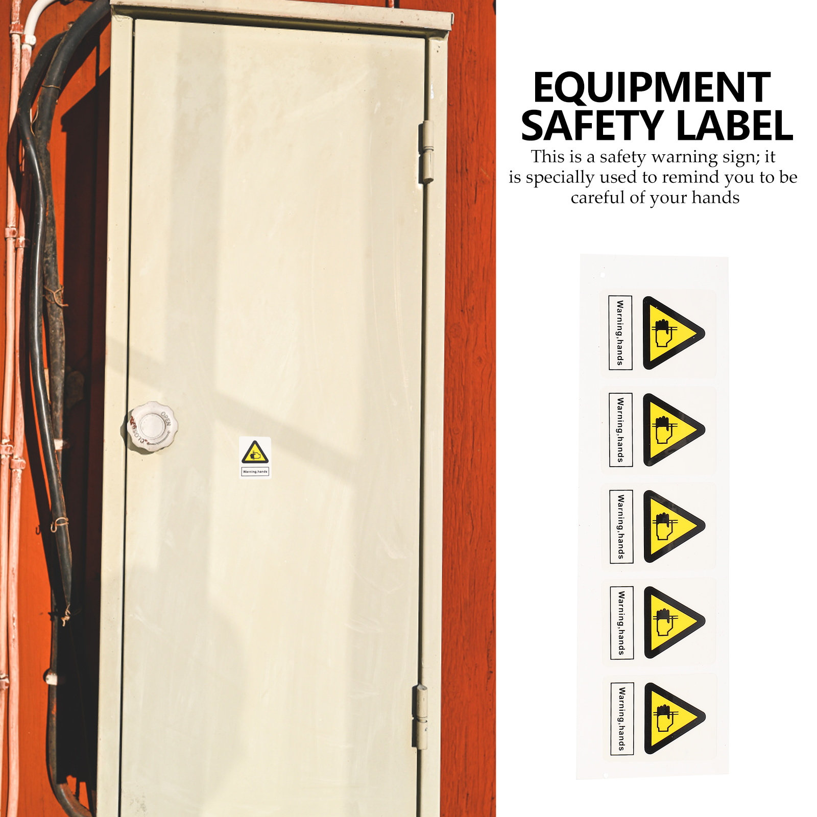 10Pcs Warning Hands Pinching D - Heavy Equipment Warning Sign บทวิจารณ์และราคา