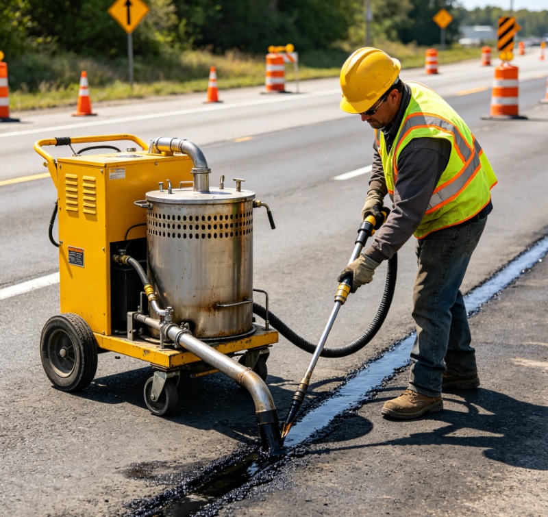 350L Towed Asphalt Crack Seali - Road Crack Sealing Machine บทวิจารณ์และราคา