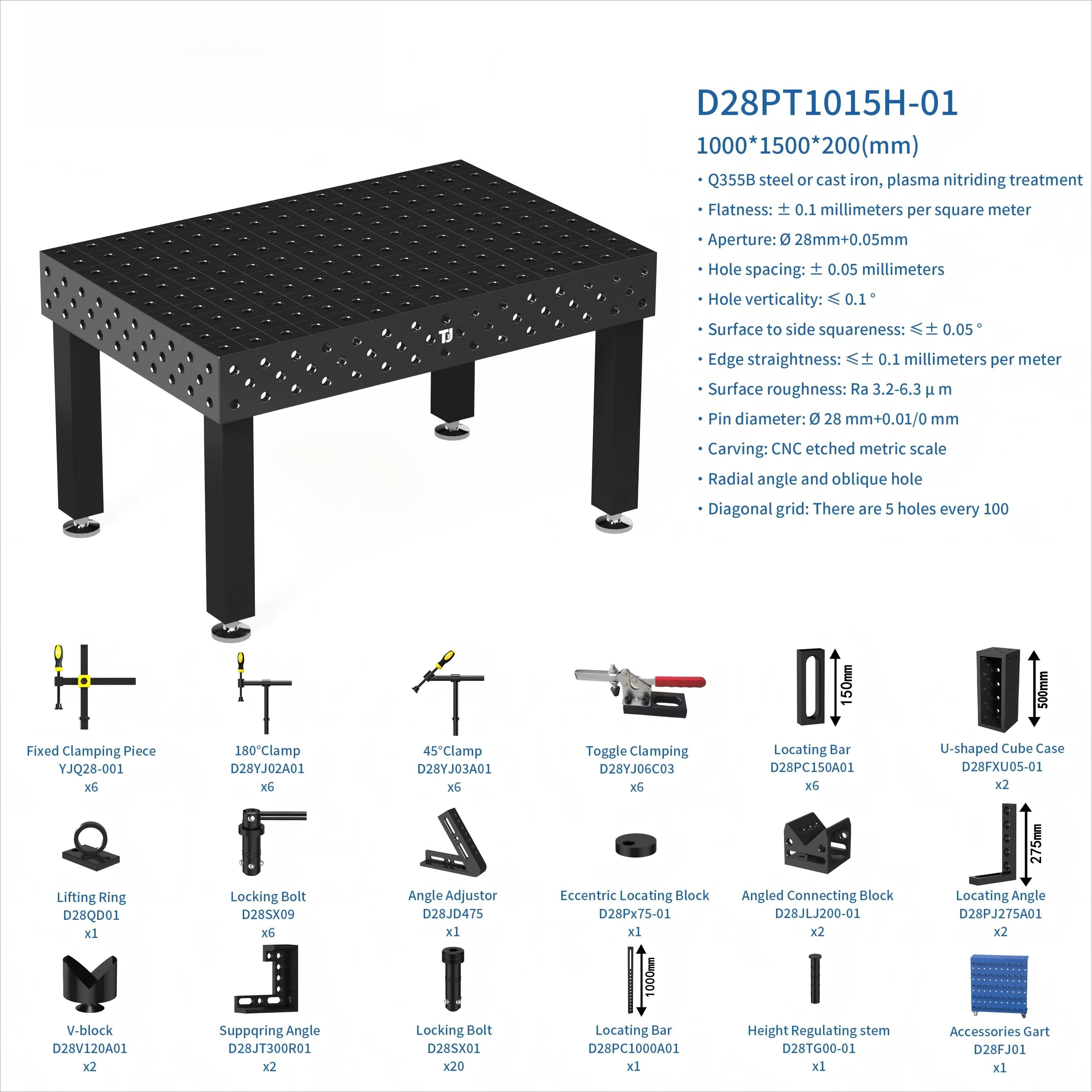 1000 * 2000 * 200mm D28 High-p - Welding Heavy Equipment บทวิจารณ์และราคา