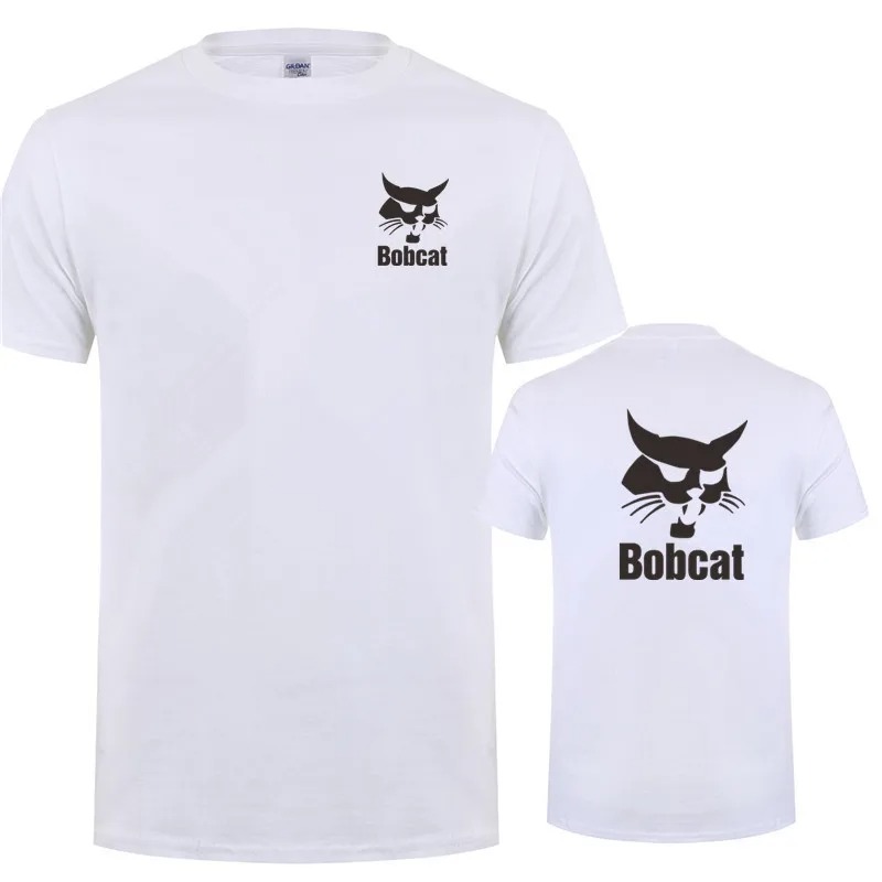 Bobcat T Shirt Summer Men Shor - Heavy Equipment Logos บทวิจารณ์และราคา