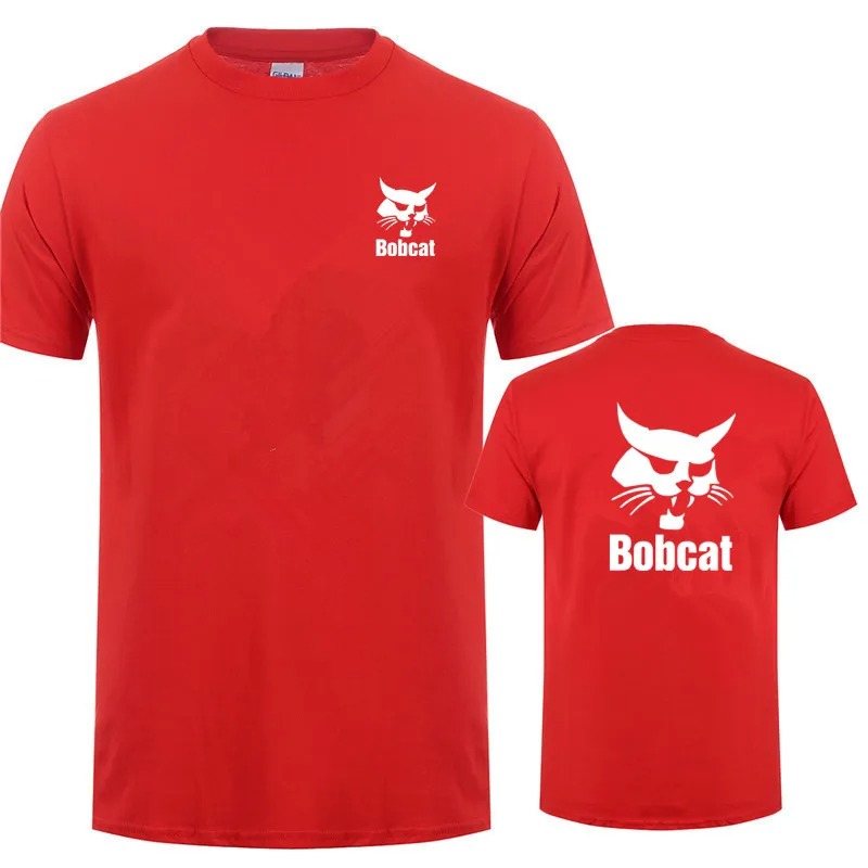 Bobcat T Shirt Summer Men Shor - Heavy Equipment Logos บทวิจารณ์และราคา