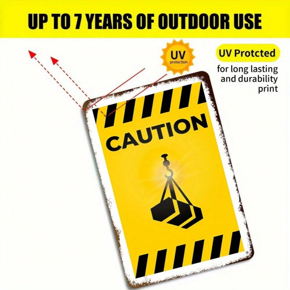 1PC Tin Sign Crane Operation C - Heavy Equipment Warning Sign บทวิจารณ์และราคา