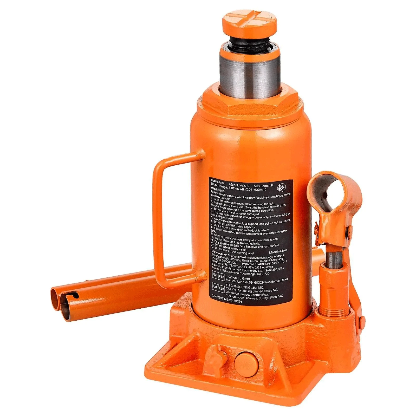 Hydraulic Bottle Jack 12Ton Ca - Welding Heavy Equipment บทวิจารณ์และราคา
