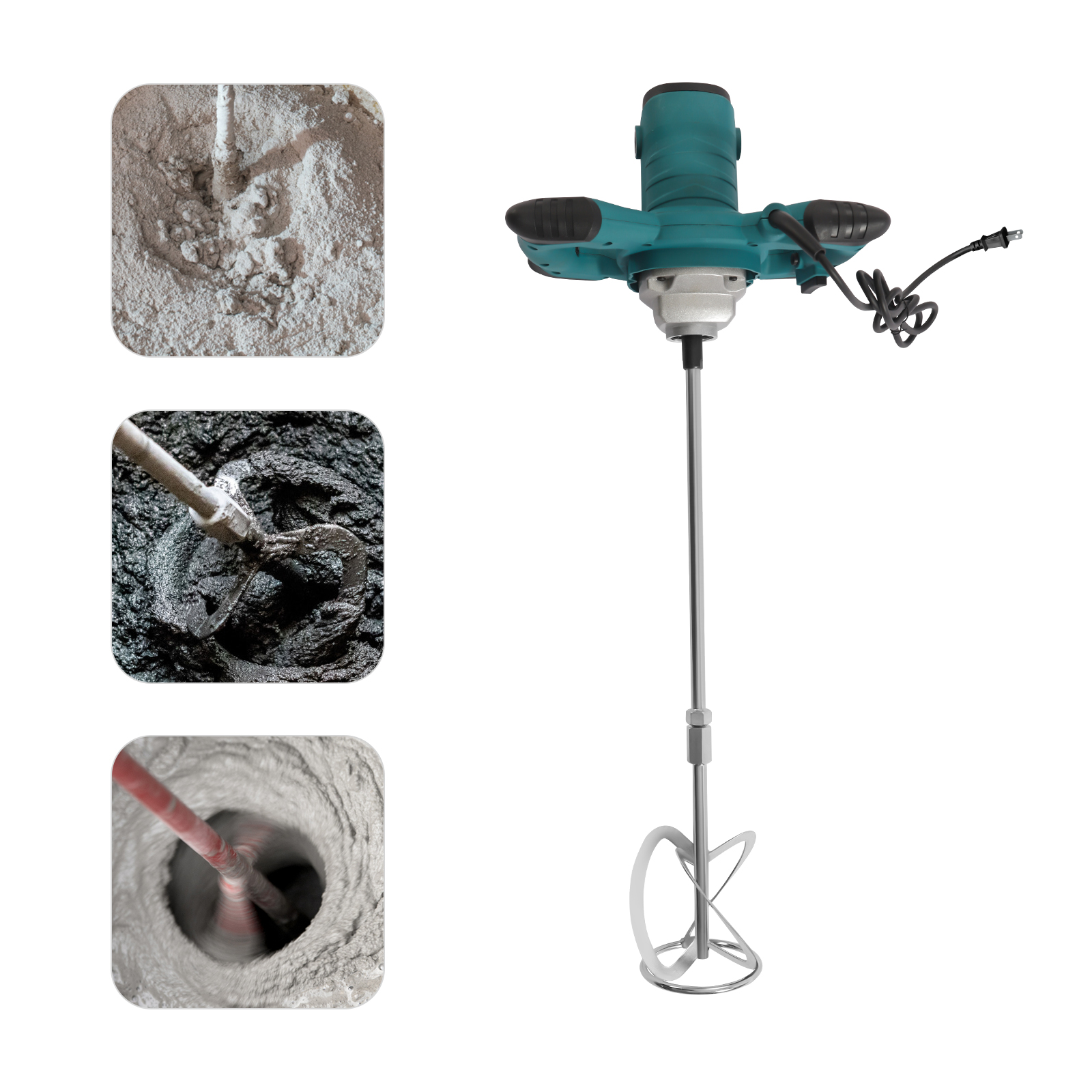 2100W Handheld Concrete Cement - Concrete Mixer Machine บทวิจารณ์และราคา