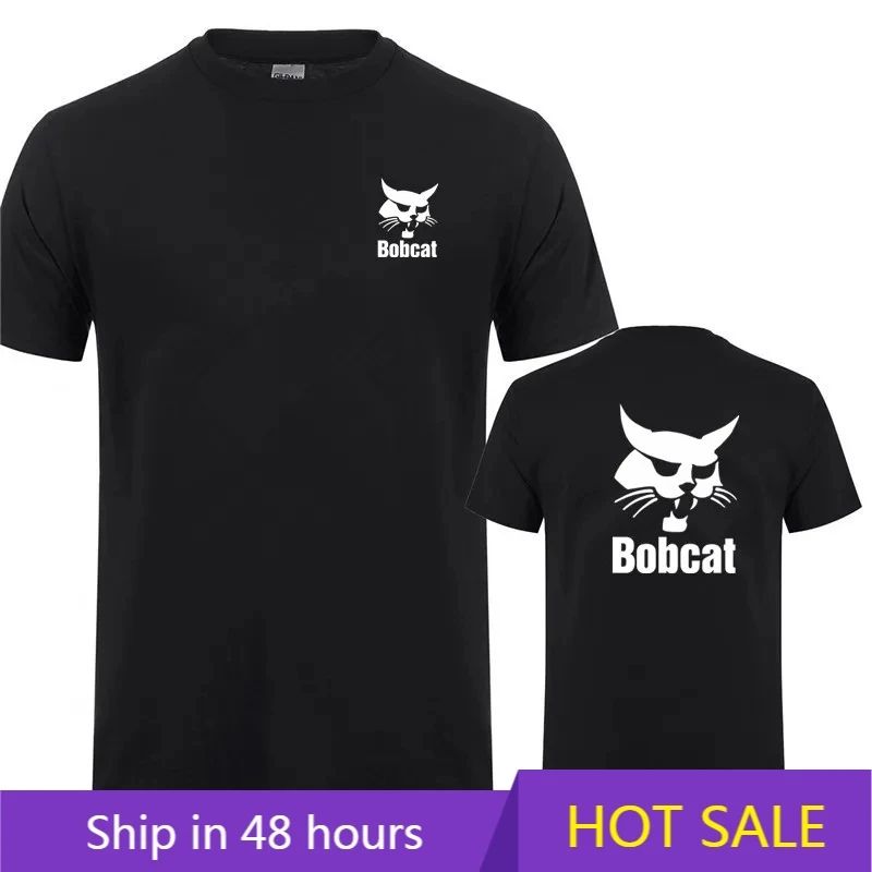 Bobcat T Shirt Summer Men Shor - Heavy Equipment Logos บทวิจารณ์และราคา
